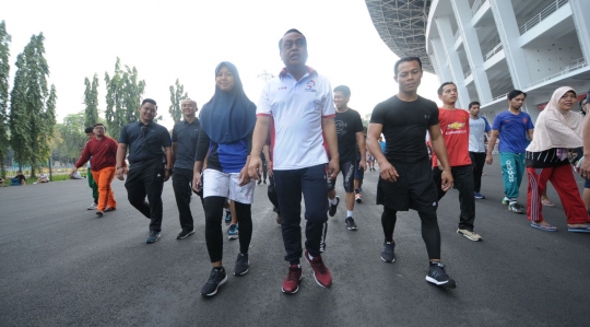 Tingkatkan Soliditas, Cdm Indonesia untuk Asian Games 2018 jalan sehat bersama atlet