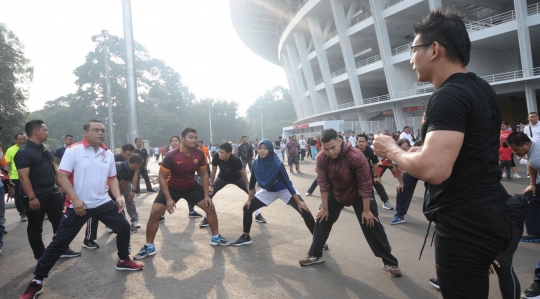 Tingkatkan Soliditas, Cdm Indonesia untuk Asian Games 2018 jalan sehat bersama atlet