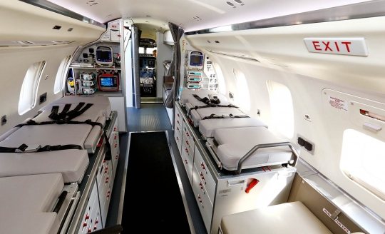 Penampakan jet ambulans milik Swiss