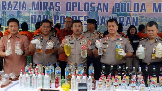 Ini 39.834 botol Miras oplosan hasil operasi Polda Metro selama 3 minggu