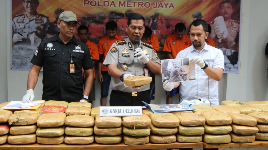 Polisi bongkar peredaran 142,8 Kg ganja jaringan Aceh-Jakarta