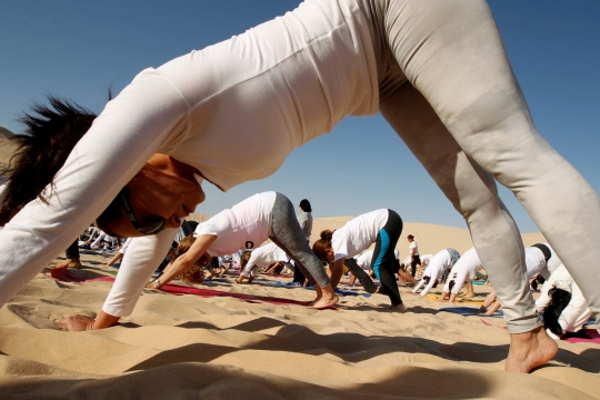 Ekstrem, ini tempat latihan yoga orang Meksiko