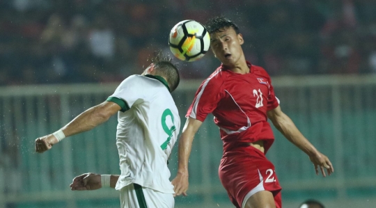 Babak Pertama, Indonesia U-23 vs Korut tampil imbang di Pakansari