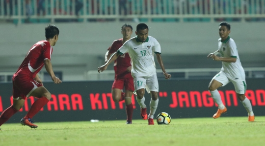 Babak Pertama, Indonesia U-23 vs Korut tampil imbang di Pakansari