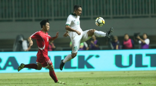 Babak Pertama, Indonesia U-23 vs Korut tampil imbang di Pakansari