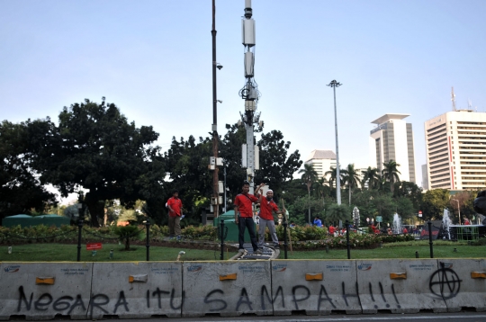 Jejak vandalisme buruh saat peringatan May Day