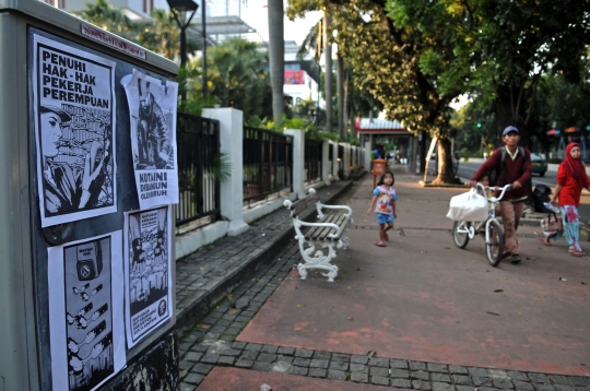 Jejak vandalisme buruh saat peringatan May Day