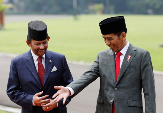 Jokowi sambut kunjungan Sultan Brunei di Istana Bogor