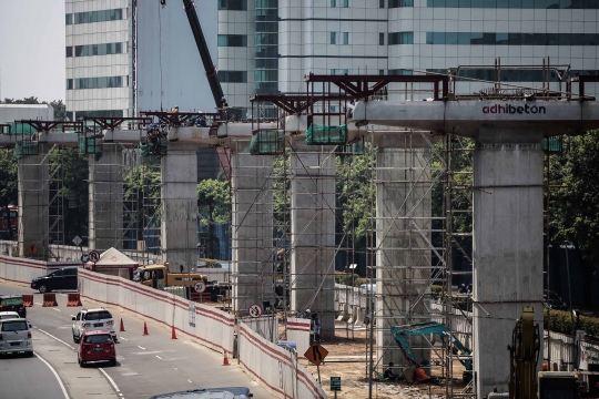 Progres proyek LRT Cawang-Dukuh Atas capai 22 persen