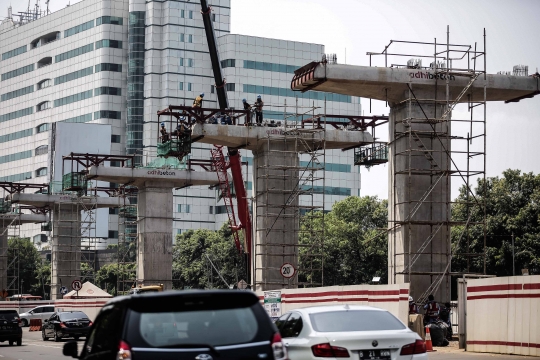 Progres proyek LRT Cawang-Dukuh Atas capai 22 persen