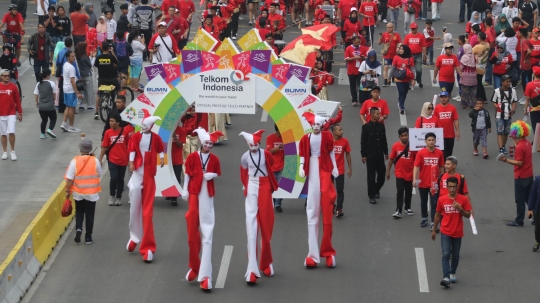 Kemeriahan Parade Asian Games 2018 di CFD