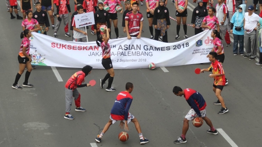 Kemeriahan Parade Asian Games 2018 di CFD