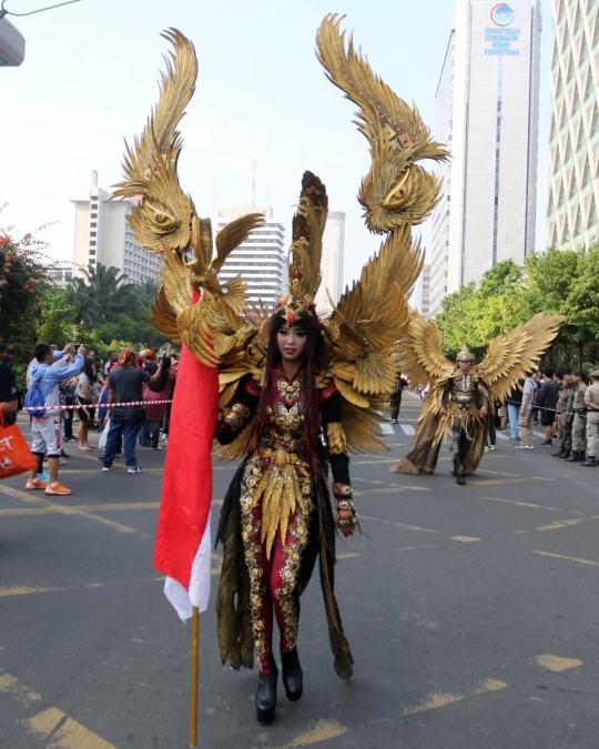 Kemeriahan Parade Asian Games 2018 di CFD