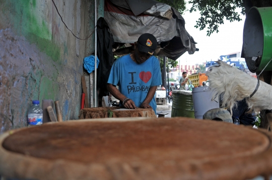 Berkah jelang Ramadan bagi pedagang beduk Tanah Abang