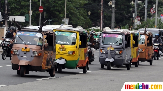 Foto : Uniknya bajaj bermotif maskot Asian Games 2018 