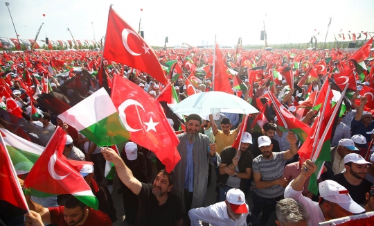 Wapres JK hadiri protes ribuan warga Turki atas pembantaian warga Palestina