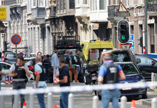 Penembakan terjadi di pusat kota Liege, dua polisi tewas