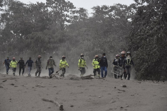 Ngerinya erupsi Gunung Fuego, 25 orang tewas tertutup abu