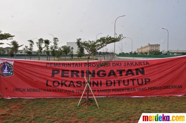 Foto : Suasana proyek reklamasi Pulau D pasca disegel oleh 