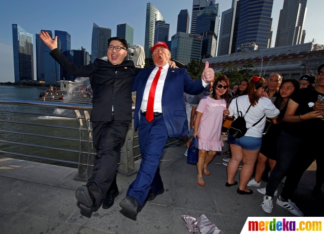 Foto Jelang KTT, Kim Jong Un KW dan Donald Trump KW Foto Jelang KTT, Kim Jong Un KW dan Donald Trump KW