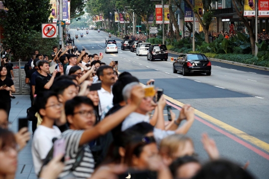 Antusiasme warga Singapura sambut Kim Jong-un