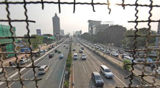 Lancarnya lalu lintas tol-tol di Ibu Kota jelang Lebaran