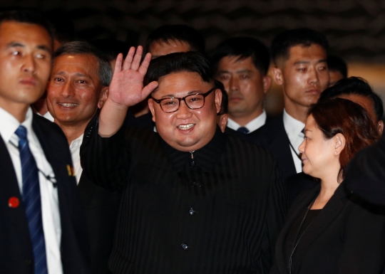 Kim Jong-un habiskan malam di Merlion Park