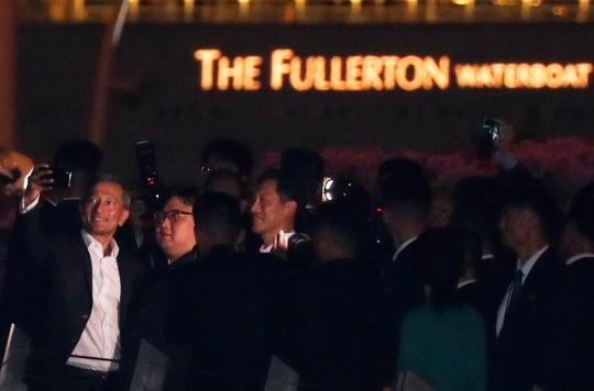 Kim Jong-un habiskan malam di Merlion Park