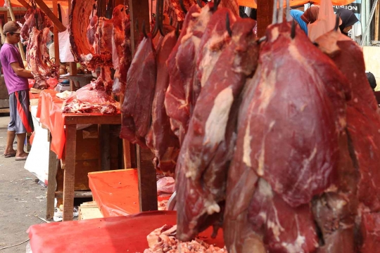 Jelang Lebaran pedagang daging musiman mulai ramai