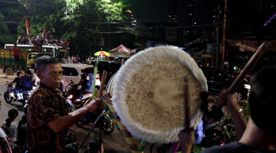 Pawai malam takbiran di Tanah Abang