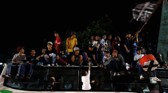 Pawai malam takbiran di Tanah Abang