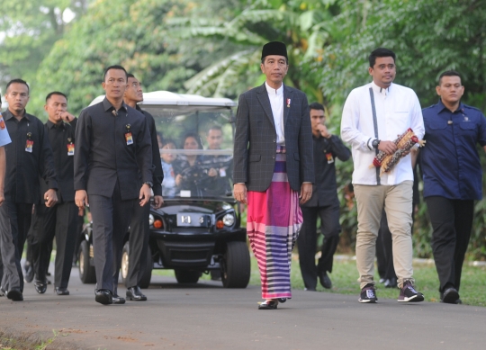 Presiden Jokowi tunaikan salat Idul Fitri di Kebun Raya Bogor