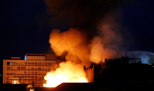 Kebakaran besar hanguskan sekolah seni Mackintosh di Skotlandia