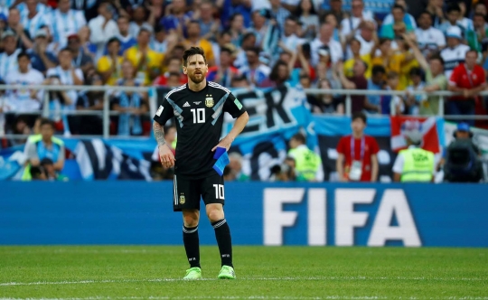 Ekspresi Messi saat gagal jadi eksekutor penalti Argentina