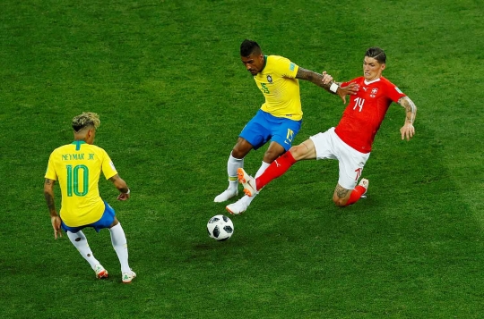Sempat unggul, Brasil ditahan imbang Swiss 1-1