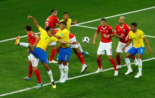 Sempat unggul, Brasil ditahan imbang Swiss 1-1