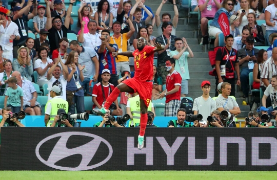 Aksi pemain Belgia kalahkan Panama 3-0
