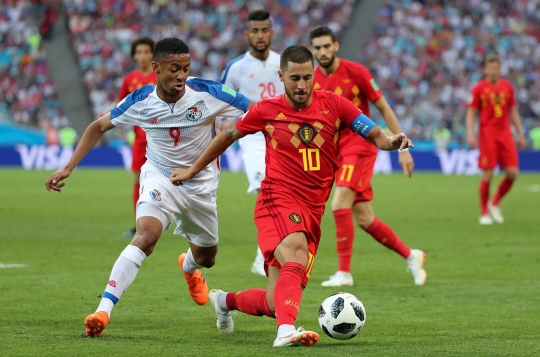 Aksi pemain Belgia kalahkan Panama 3-0