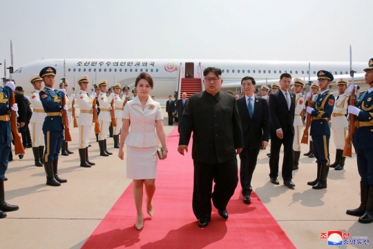 Usai bertemu Trump, Kim Jong-un dan istri disambut karpet merah di China