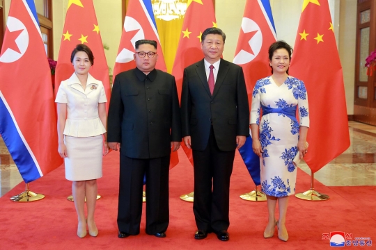 Usai bertemu Trump, Kim Jong-un dan istri disambut karpet merah di China