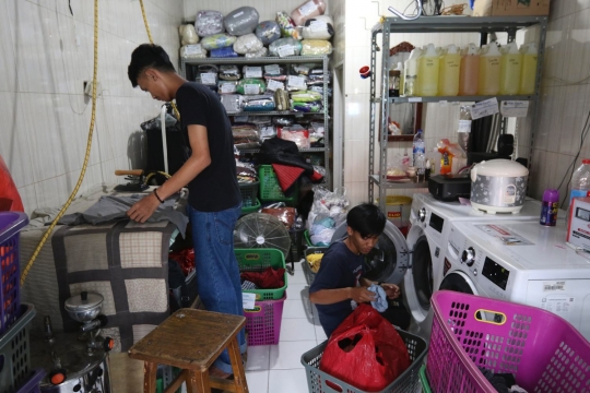 Jasa laundry kebanjiran order saat libur Lebaran