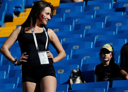 Pesona suporter cantik Uruguay di Piala Dunia 2018