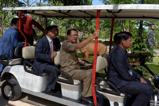Atraksi tinju orang utan ramaikan pembukaan kebun binatang di Phnom Penh