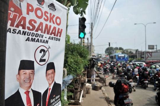 Masa tenang Pilkada 2018, atribut kampanye masih beredar di Bekasi