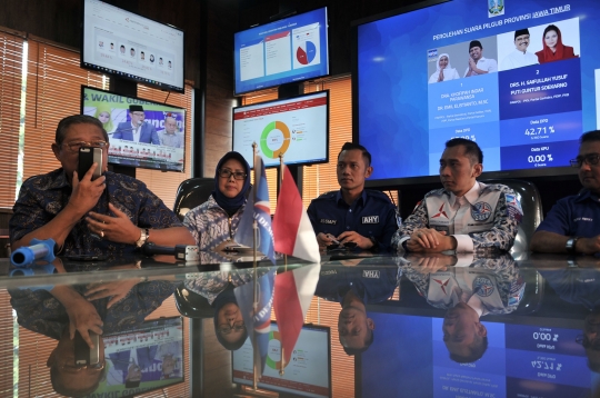 SBY pantau langsung quick count Pilkada di Wisma Proklamasi