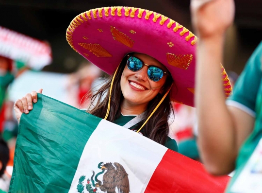 Pesona suporter cantik Meksiko di Piala Dunia 2018