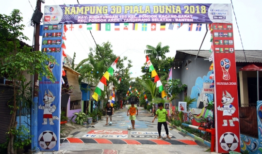 Warna-warni kampung Piala Dunia di Tangsel