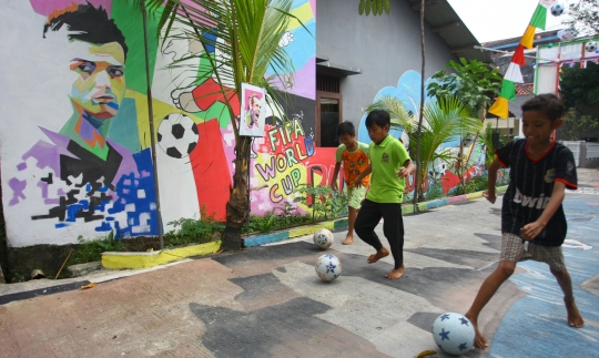 Warna-warni kampung Piala Dunia di Tangsel