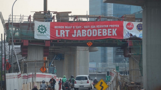 Penyelesaian proyek LRT Jabodebek terus dikebut