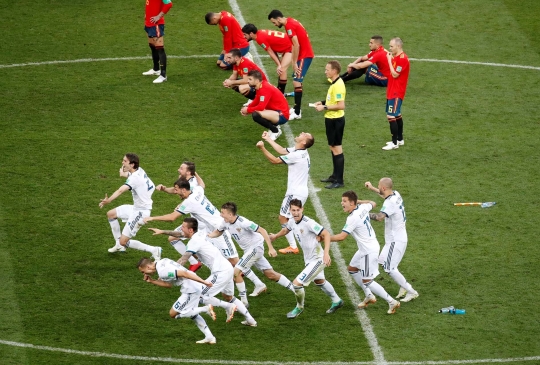 Dramatis, Rusia singkirkan Spanyol lewat adu penalti